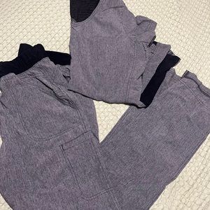 Size small grey scrub set